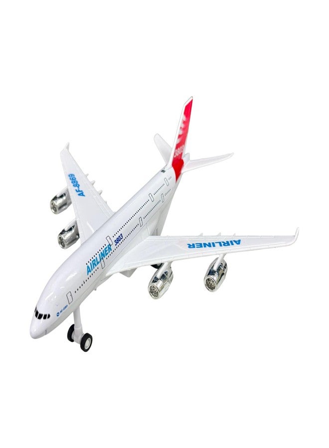 Breatoi ! 1:400 Scale Die-Cast Airliner - Pullback Toy Plane With Lights & Sounds | Premium Collectible Model, White - Image 3